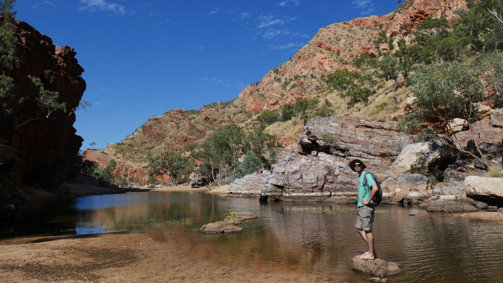 Traversée à gué de la rivière
