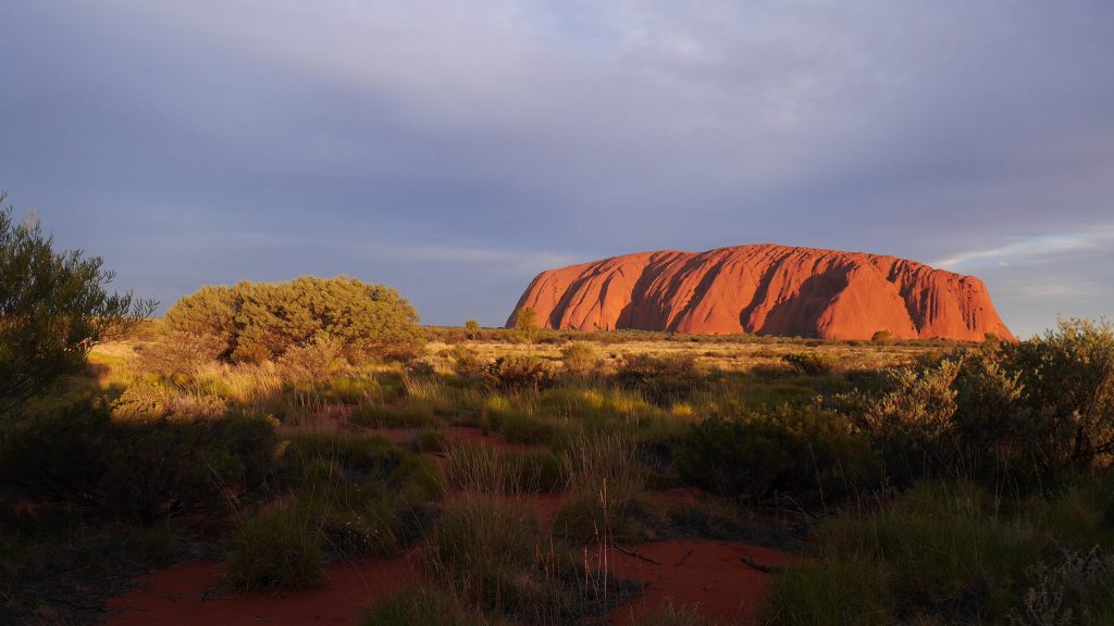 Coucher de soleil sur Uluru