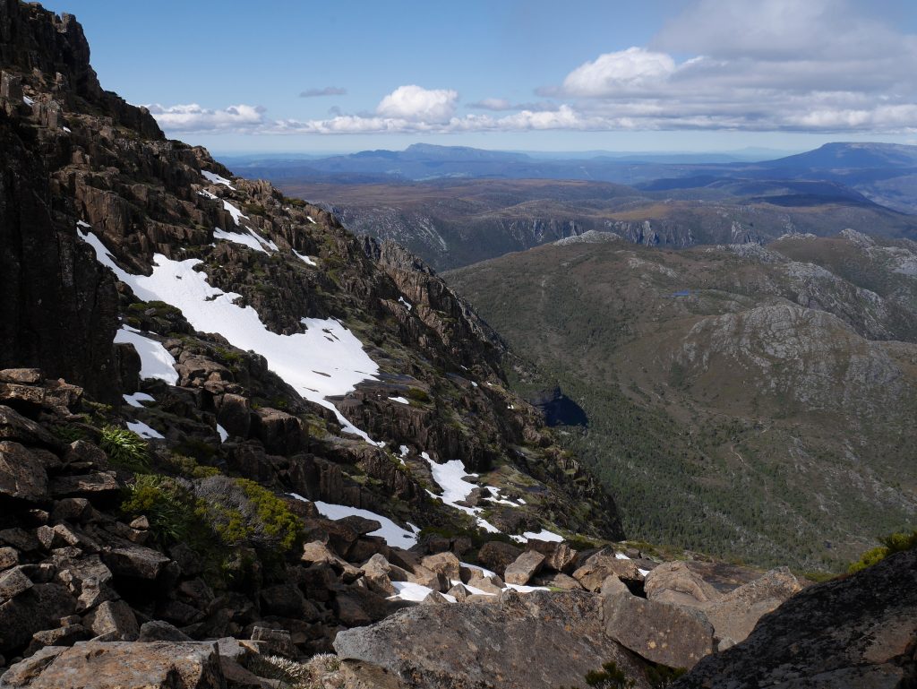 De la neige sur Craddle Mountain