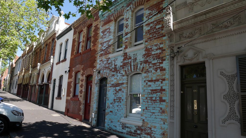 Alignement de maisons à Carlton