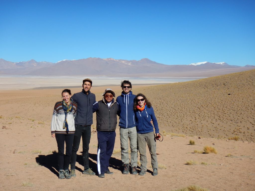 Notre voiture : Camille, Maël, Rolando, Thomas et moi