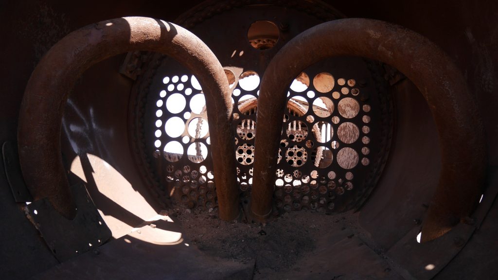 Intérieur d'un vieux train