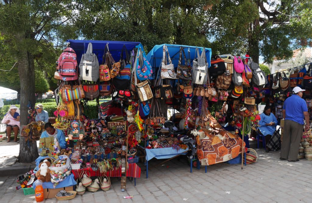 Un des stands en face de la cathédrale
