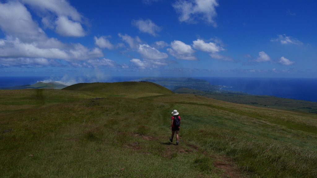 En descendant la montagne Maunga Terevaka