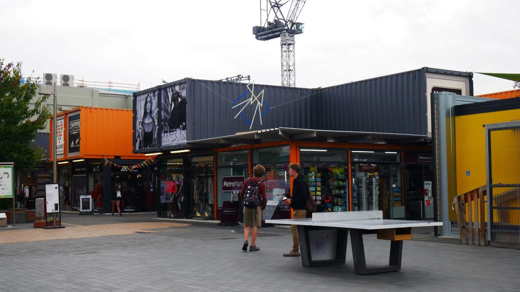 Le quartier de 'Re-start', en conteneurs