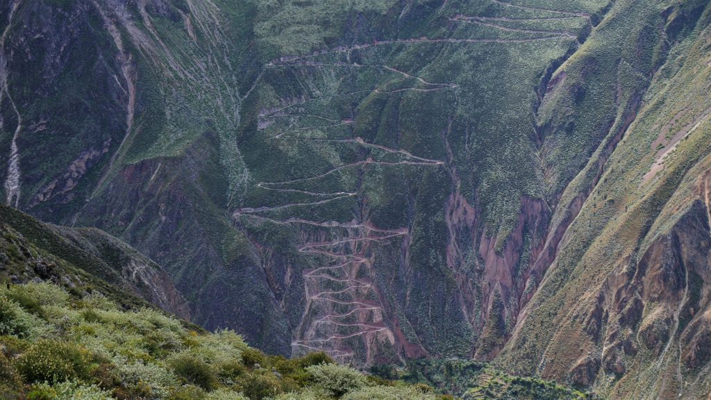Route particulièrement sinueuse