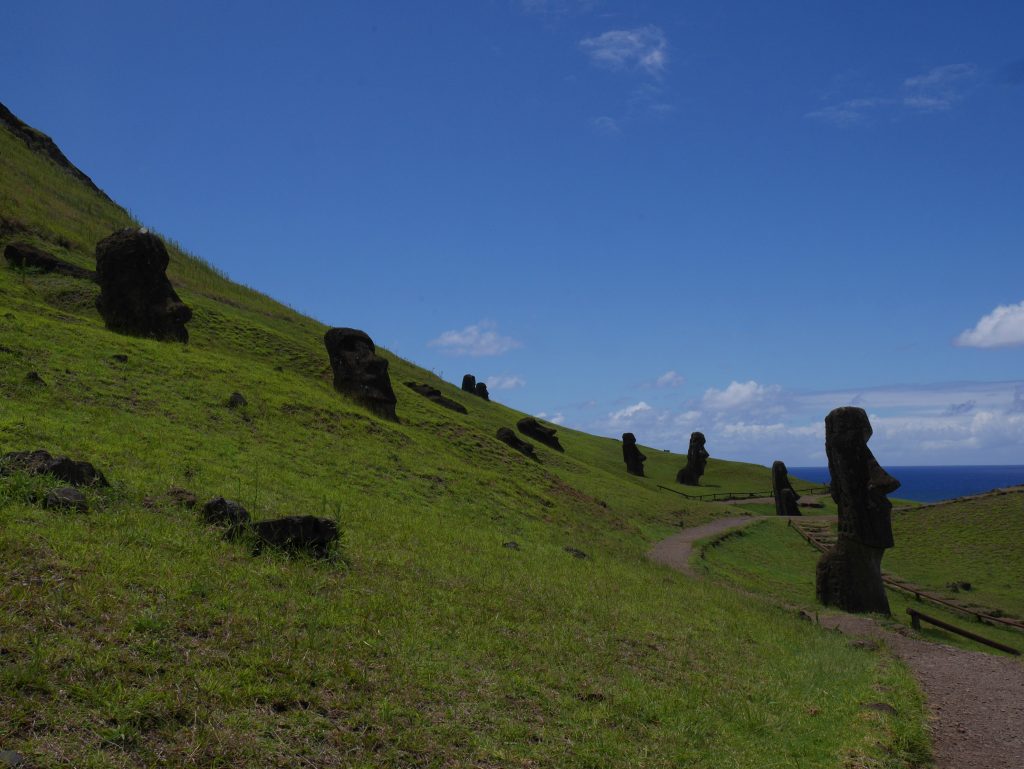 Entrée de la carrière de Rano Raraku